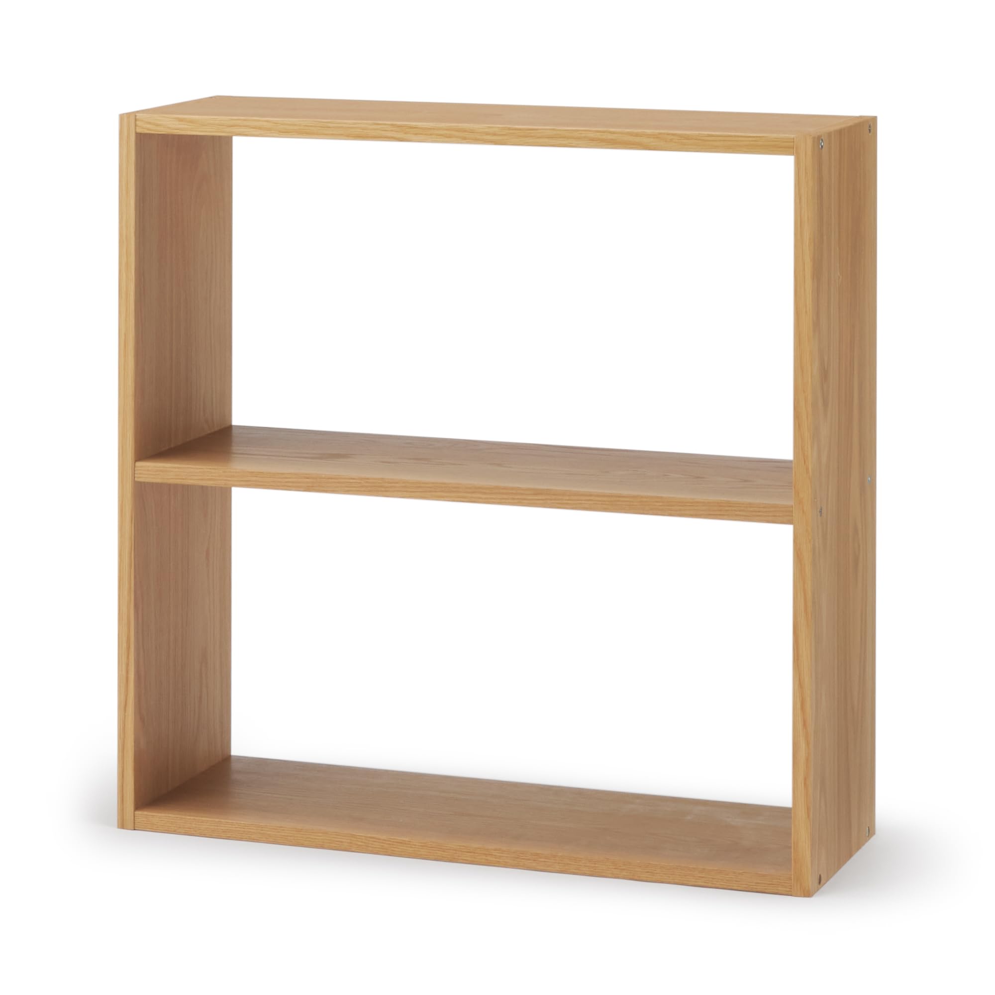 Amazon｜無印良品 スタッキングシェルフ・ワイド・2段・オーク材 幅